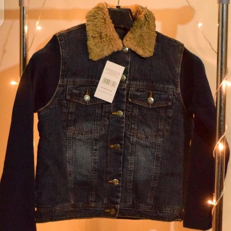 Dark Blue Sherpa Jacket