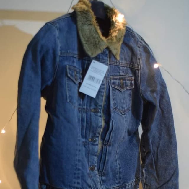 Medium Blue Wash Sherpa Jacket